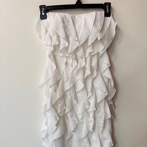Francesca's Collections White Strapless Dress